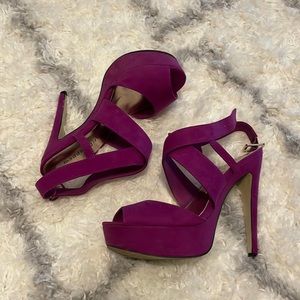 Madden Girl purple strappy stiletto